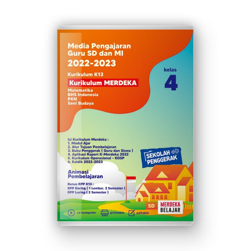 KURIKULUM MERDEKA RPP DARING, RPP LURING, RPP 1 Lembar k13 CD Perangkat Pembelajaran SD/MI kelas 4 T