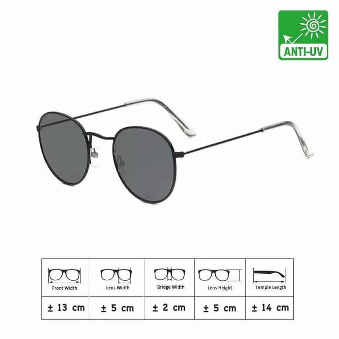 KACAMATA (DESIGN KOREA) PRIA DAN WANITA - OVAL - BLACK DISKON
