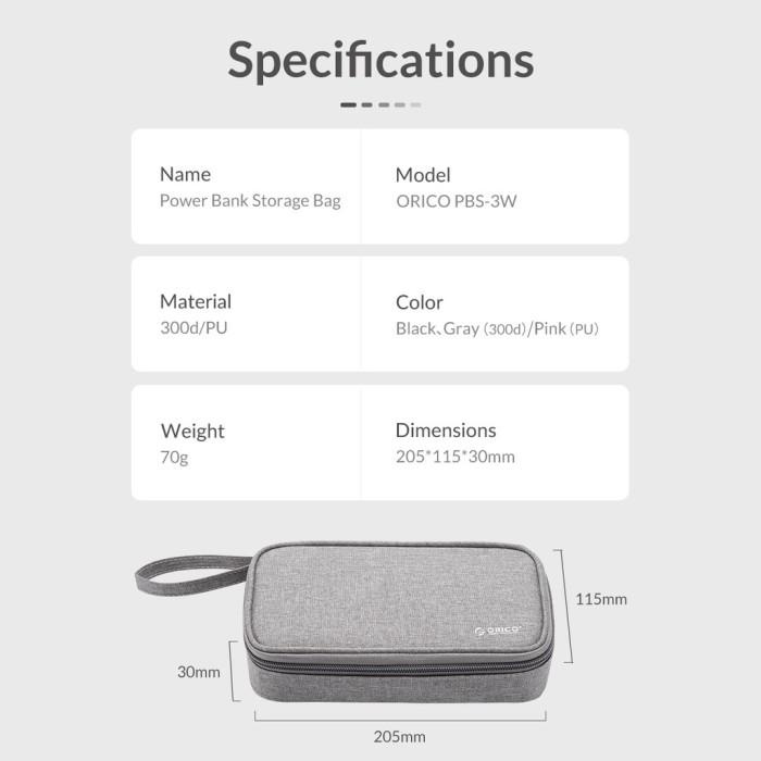 Orico Power Bank Bag Tas Powerbank Multifuncfion Gadget Bag Tas Gadget