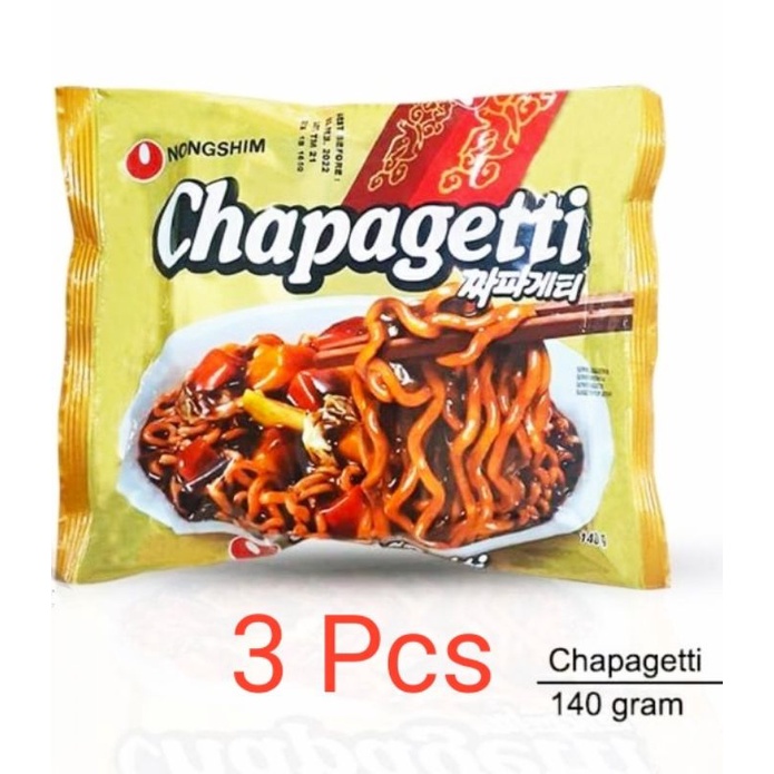 

Nongshim Chapagetti Mi instan Korean Spaghetti 140 gr 3Pcs