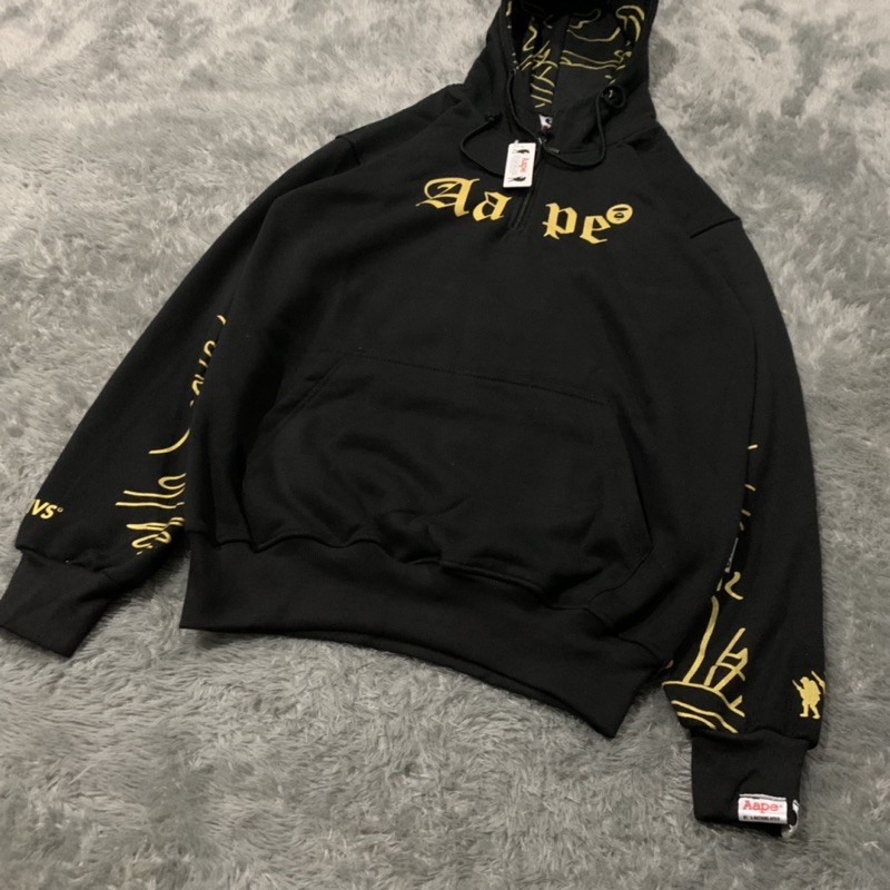 Sweater Hoodie Aape Aestetic Batik Gold Fulltag