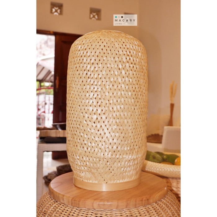 Hiasan Meja - Squid Bamboo Lampshade -Lampu Hias - Lampu Meja - Lampion - Hiasan