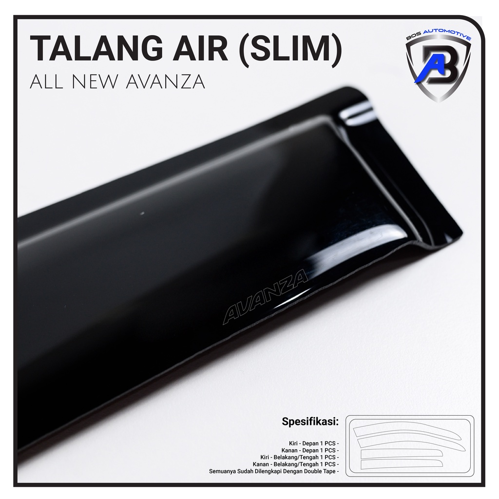 Talang Air Pintu Mobil Toyota All New Avanza 2011 2014 Model Slim 4 Pintu