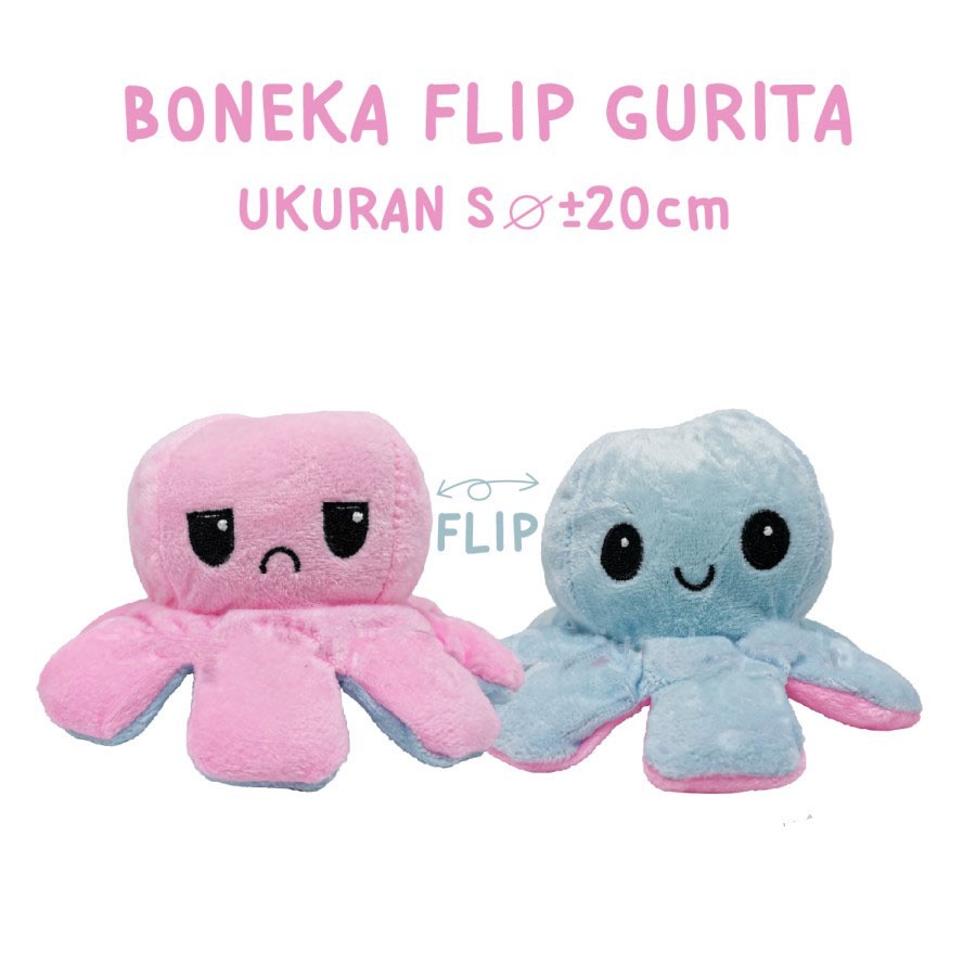 Boneka Flip Gurita Cumi Octopus Doll Bolak Balik Viral TikTok 2 Warna boneka gurita boneka tiktok