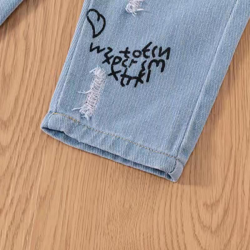 (LOLI-JKT) BS-233 SET ANAK CEWEK MODEL AND JUST FRDE CELANA JEANS SIZE 90-140