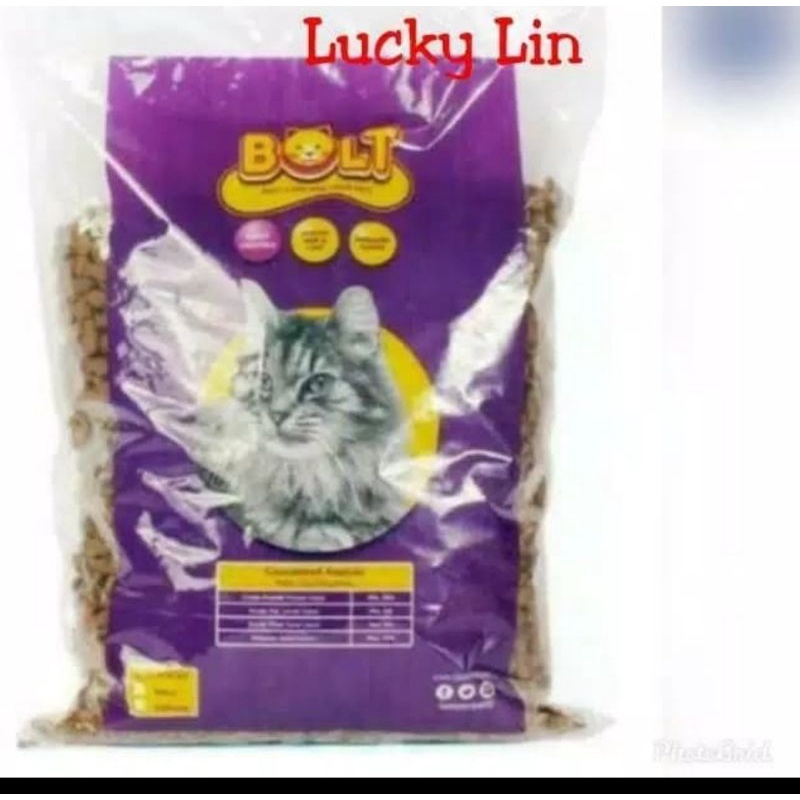 Makanan Kucing BOLT dryfood kucing dewasa BOLT ikan donut salmon