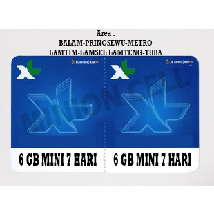 VOUCHER XL 6,5GB/9,5GB MINI 7 HARI AREA ( BALAM, PRINGSEWU, METRO, LAMSEL, LAMTIM,LAMTENG & TUBA )