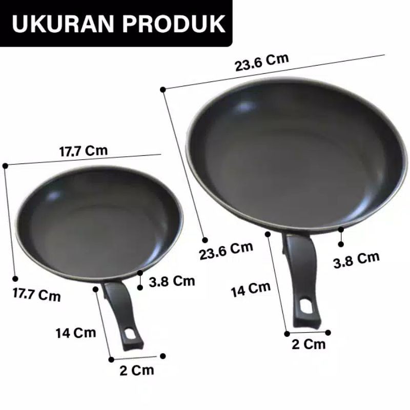 Maspion Teflon Frypan Set 2 in 1