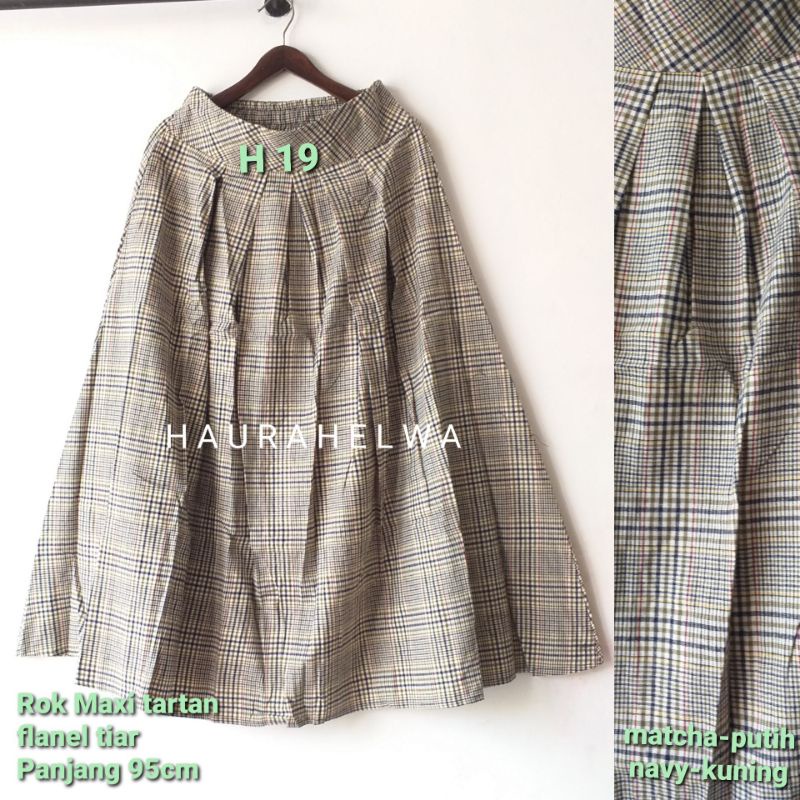 ROK FLANEL IMPORT PANJANG HAURAHELWA /ROK TARTAN FLANEL PANJANG-H 19