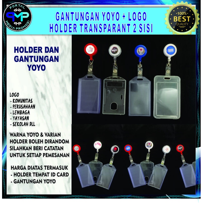 

Yoyo holder idcard transparant 2 sisi