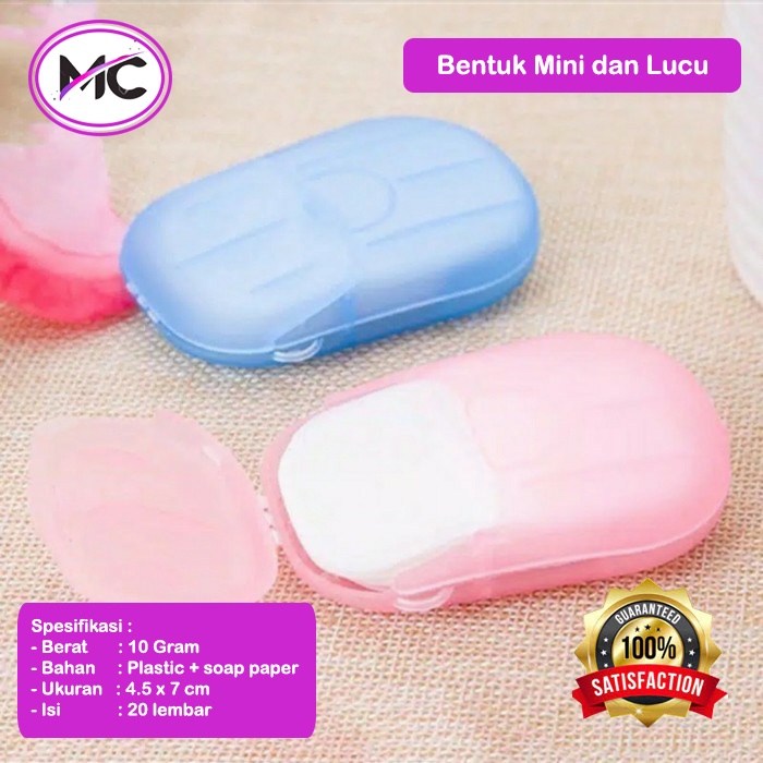 Sabun Cuci Tangan Kertas Traveling Murah Praktis Portable Mini Anti Kuman Hand Soap Wash Paper