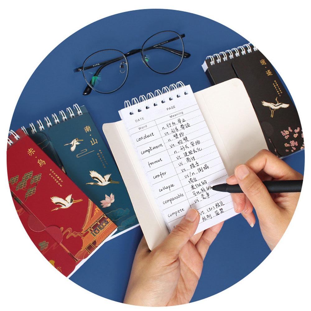 [Elegan] Hadiah Siswa Notebook Kosa Kata Kawaii Cute Portable Planner Loose-Leaf Belajar Menulis Mengaji Bahasa Asing Buku Kata