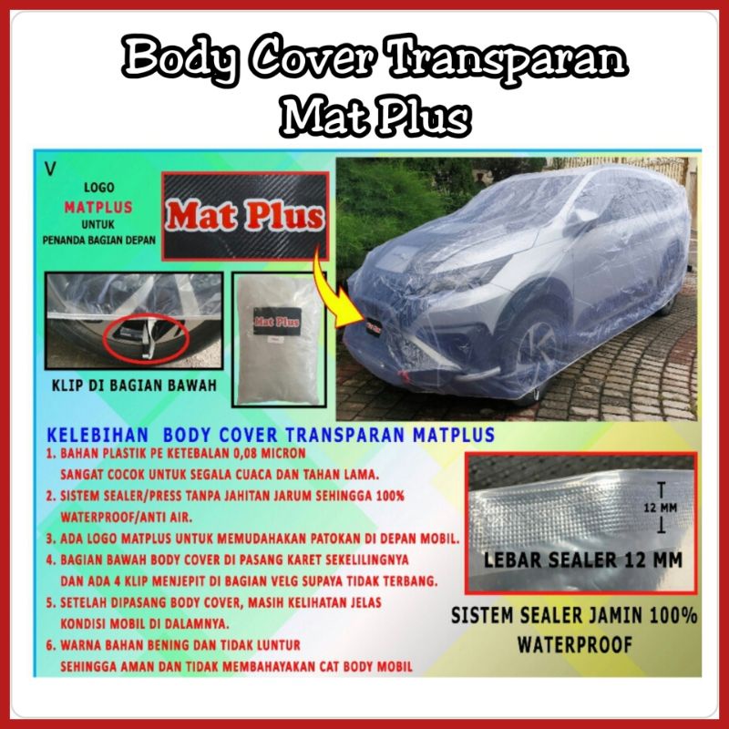 Body Cover Selimut Mobil City Car Transparan