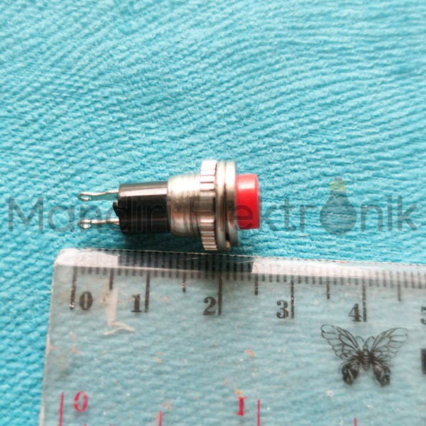 Saklar Switch Push On Merah Mini 2 pin - Tombol On 2 Kaki