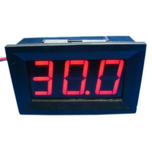 Voltmeter Digital Lengkap Frame 4.5-30V DC Dua Kabel (LED Merah)