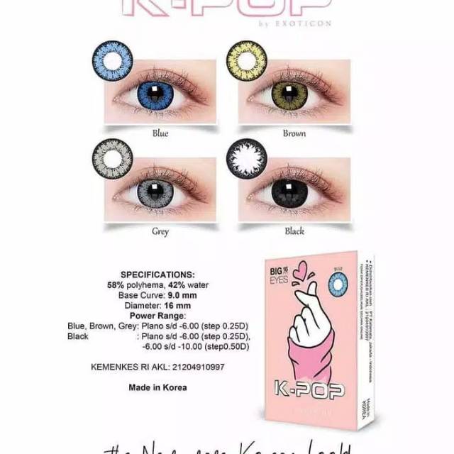 SOFTLENS X2 K-POP BIG EYES KPOP DIA 16mm NORMAL