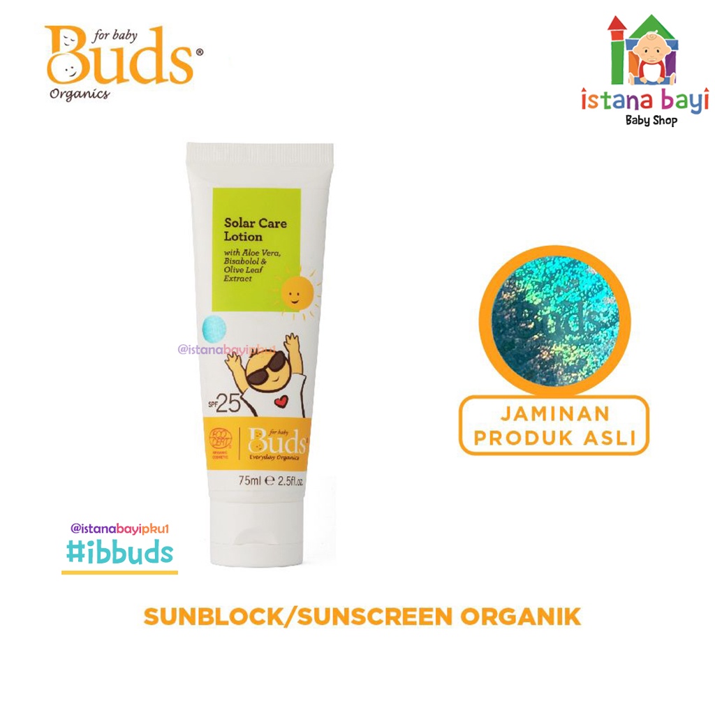 Buds Organic Solar Care Lotion 75ml/Sunblock Bayi/Sunblock anak