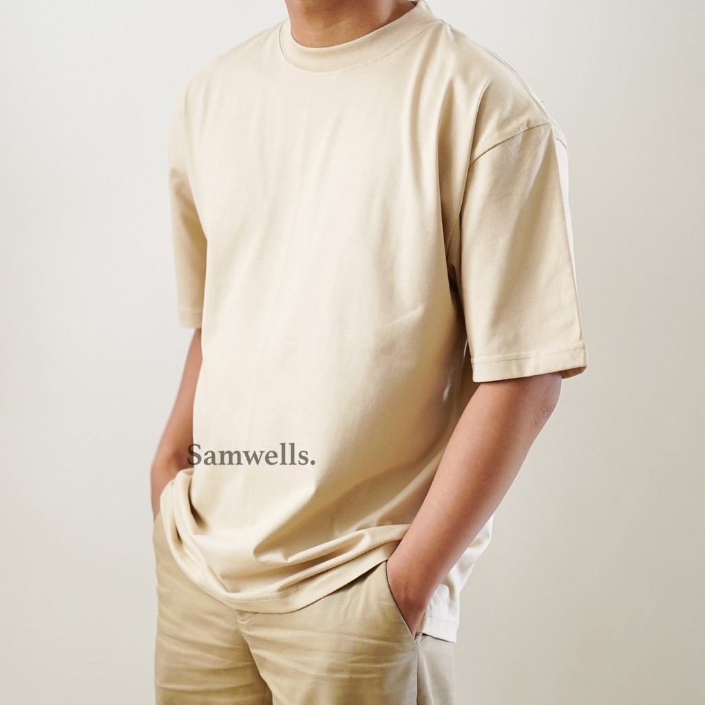 KAOS OVERSIZE/ T-SHIRT OVERSIZED / BAJU OVERSIZE Samwells Beige Cream