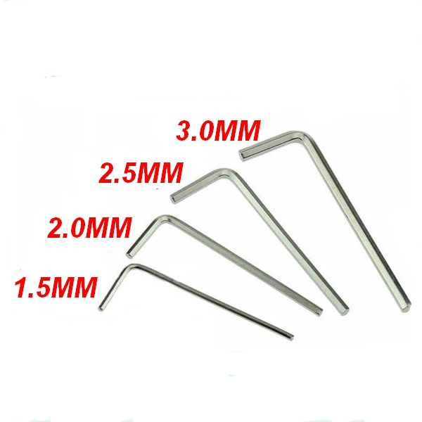 Kunci L Hexagon Allen Wrench Hex Screw 1.5mm 2mm 2.5mm 3mm L 1.5 2 2.5 3 mm Key Pengunci Screwdriver