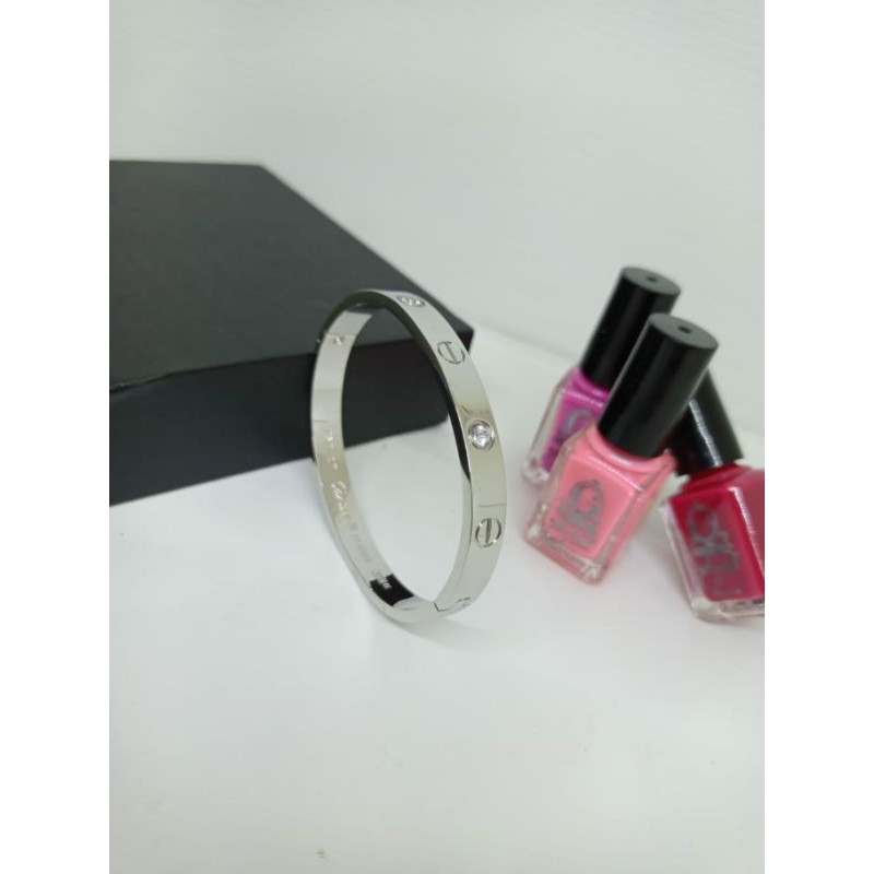 GELANG NAGITA WARNA SILVER GELANG TITANIUM ASLI