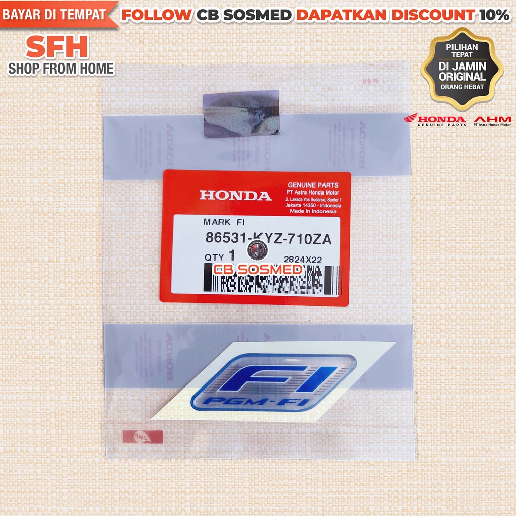 Emblem PGM-FI Sticker PGM FI Stiker PGMFI Original Honda AHM Asli Ori HGP 3D Emblem FI PGM – FI 8653