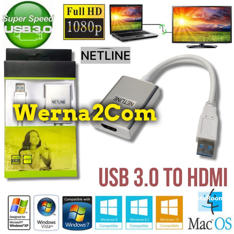 USB 3.0 TO HDMI Converter Display Adapter 1080P NETLINE