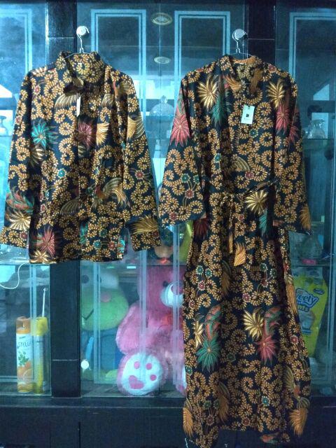 Baju Batik Couple Gamis Jumbo Murah Pasangan Modern Muslim -  Sadiya