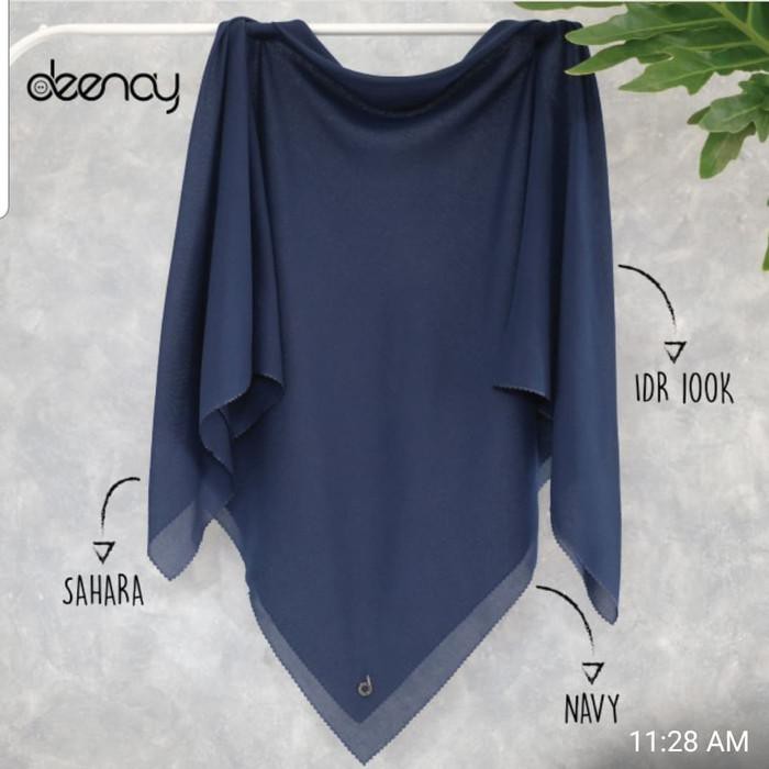 Puncak Promo Jilbab Polos Sahara "Navy" By Deenay Premium