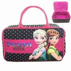 BAJ TRAVEL BAG SUPER KANVAS KARAKTER FROZEN**BLACK  (TAS KOPER JINJING/TAS RENANG) / TA001