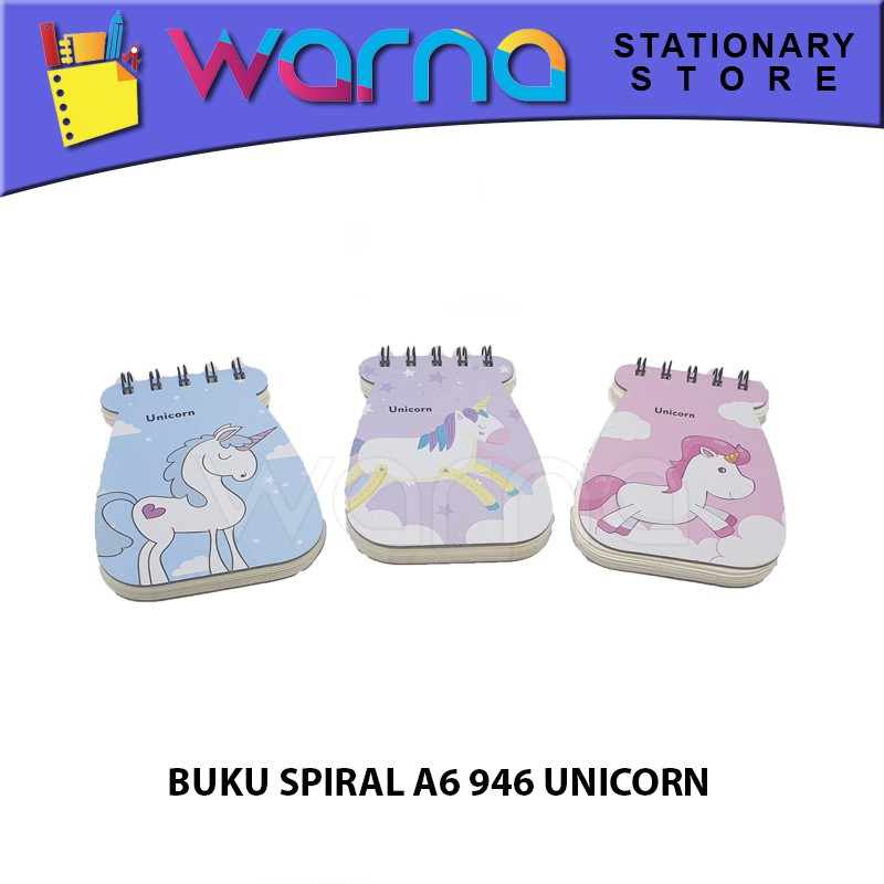 

BUKU SPIRAL/NOTEBOOK SPIRAL A6 946 UNICORN
