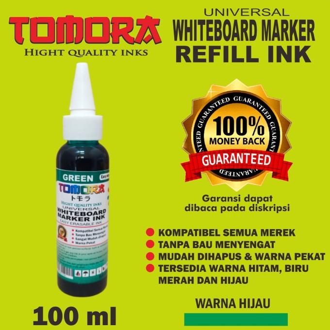 

favorit] Tinta Spidol Whiteboard Tomora 100 ml Hijau (Mudah dihapus)