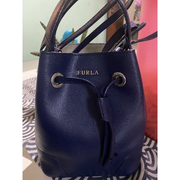 preloved furla bucket bag mini