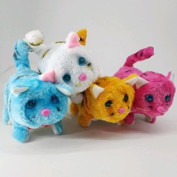 Mainan Anak Robot Boneka Kucing lucu (Robot Stuffed Plush Cat) Mainan Anak Kucing Baterai Bisa bergerak Jalan bisa mengeluarkan suara lucu mengeong