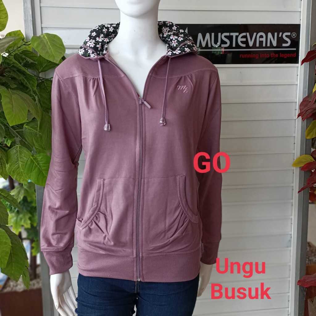 gof MUSTEVANS JAKET WANITA Sweater Polos Katun Jaket Cewek Casual