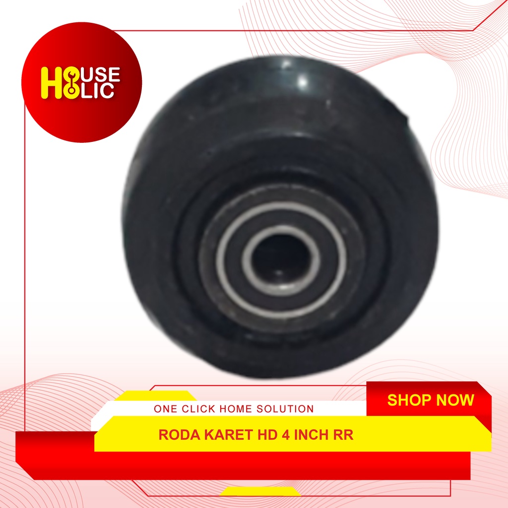 Roda Caster Karet 4&quot; Inch HD / Roda Etalase Troley Troli / Roda Kastor