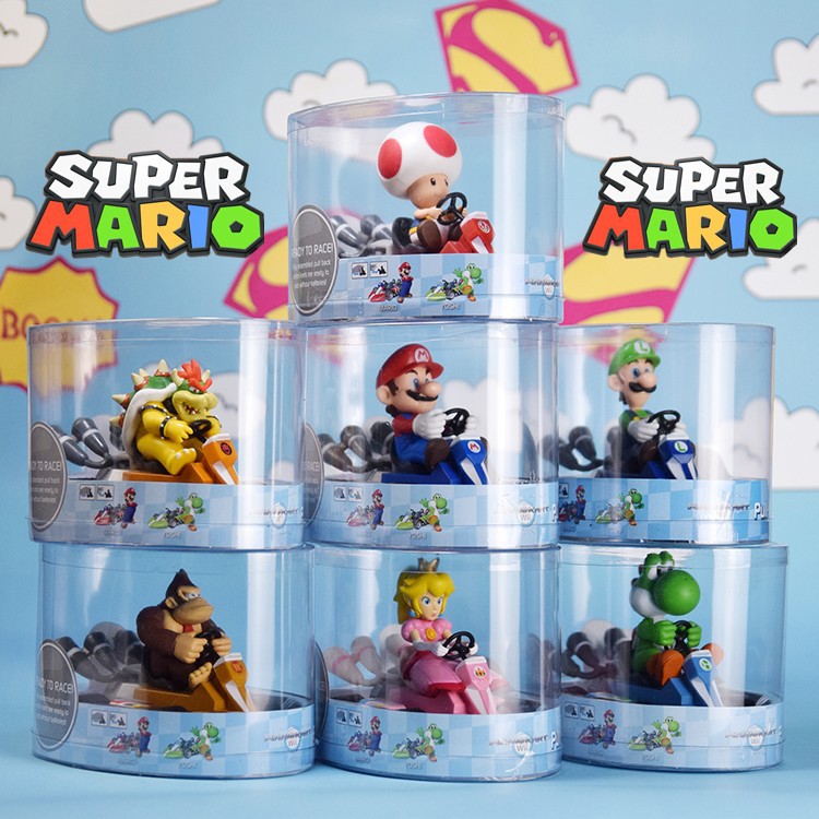 Mainan Super Mario Kart Pull Luigi Bowser Koopa Donkey Kong Princess 6