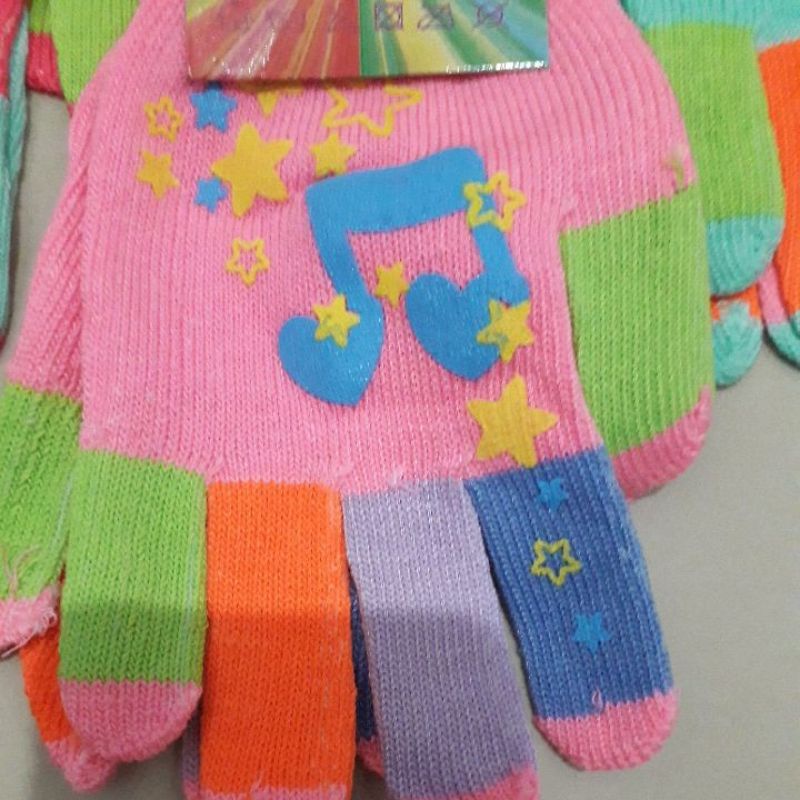 sarung tangan motor rajut motif