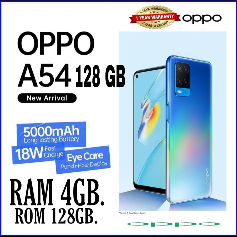 Hp oppo A54 4GB-128GB NEW EDITION 2021 | oppo A54 4GB/64GB