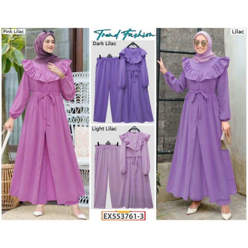 setelan celana lilac premium edition by extu