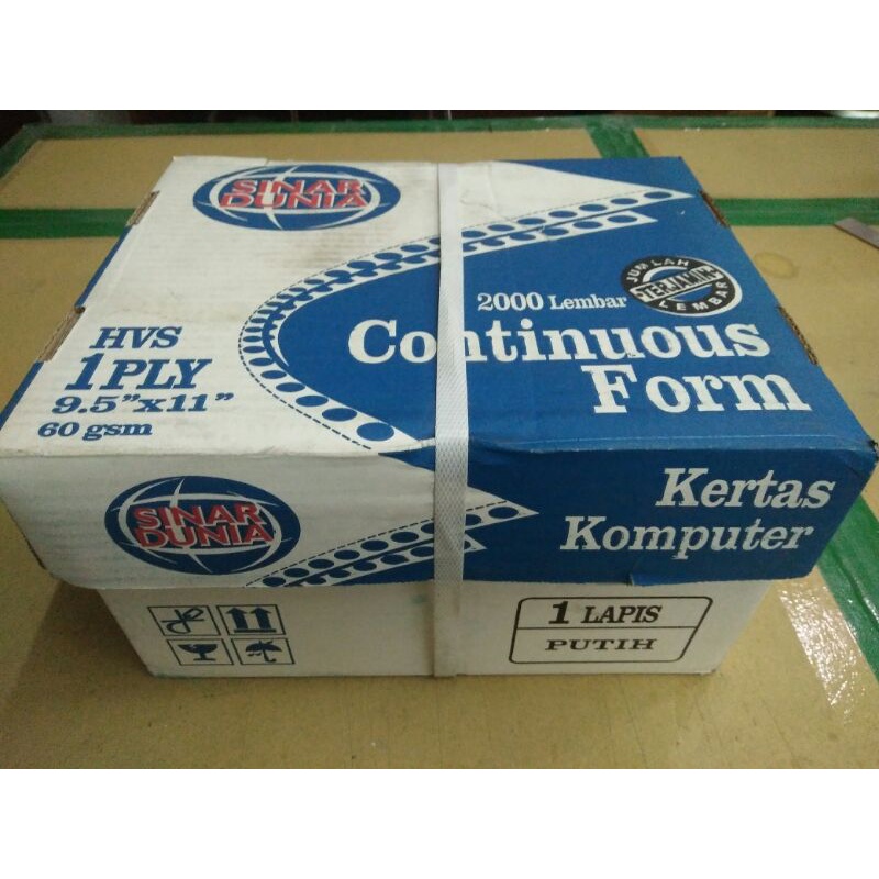 

Kertas Continuous Form Sinar Dunia 9,5" x 11" Putih 1 PLY