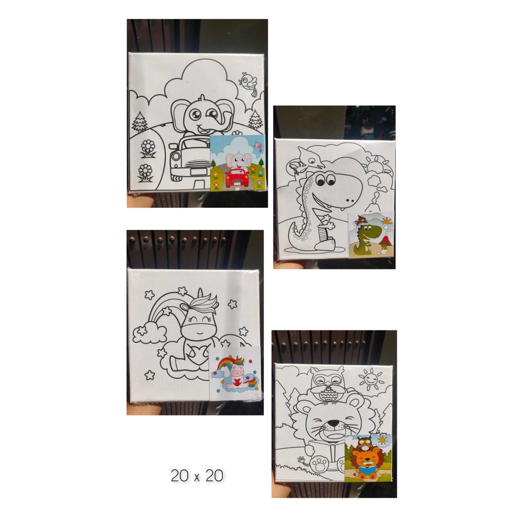 

kanvas gambar import viz 1 kecil plus cat dan kuasnya satuan 20 x 20 cm