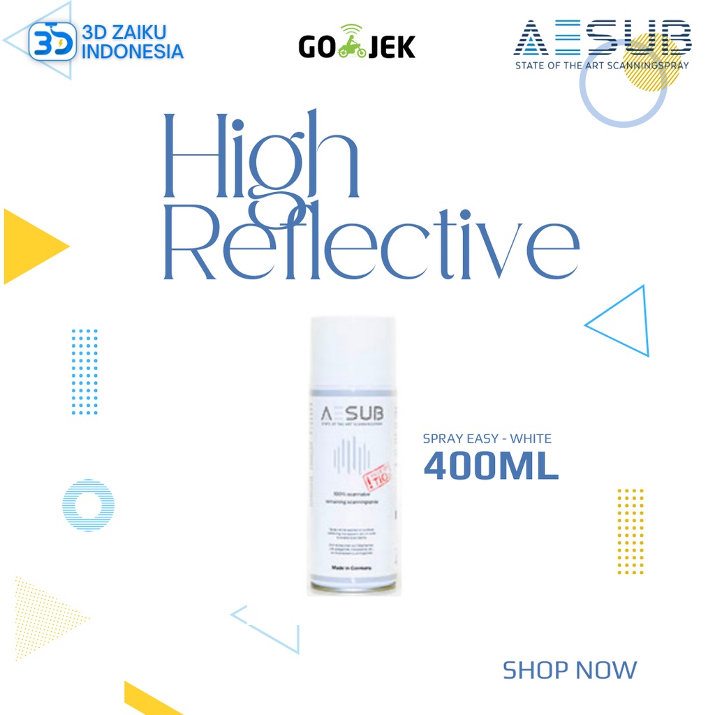 Original AESUB White High Reflective 3D Scanner Spray Easy to Scan 3D