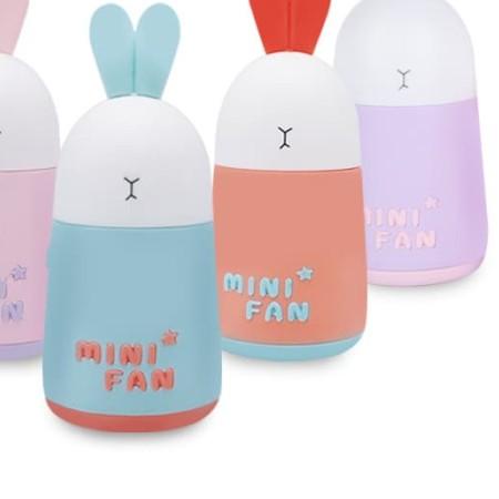 ♗ Kipas Angin Mini tower karakter kelinci cute portable JK-DFS-1909 - Hijau muda ✹