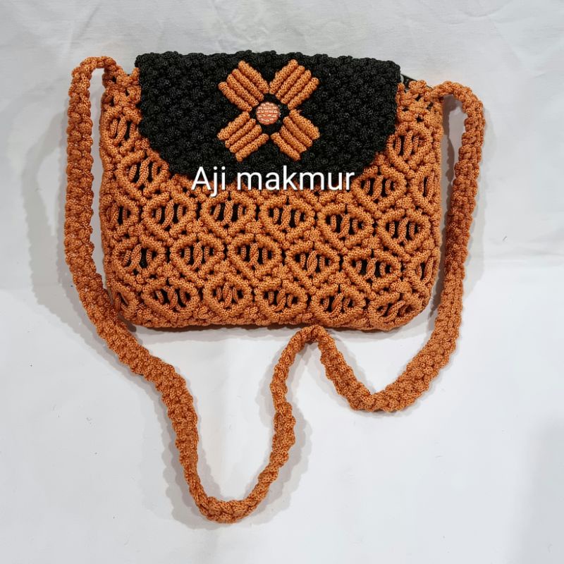 Tas rajut tali kur/ Tas slempang wanita/ Tas selempang wanita/ Tas Slempang rajut/ Tas rajut/ Tas ta