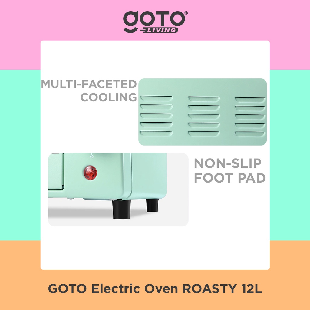 Goto Roasty Electric Oven Microwave Penghangat Makanan Listrik 12L Image 3