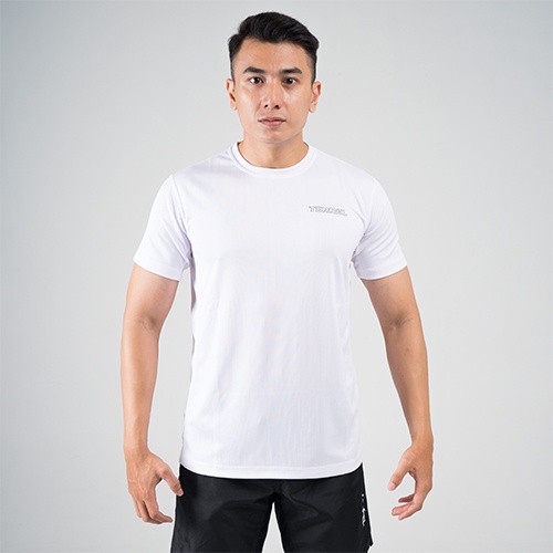 Terrel sportswear basic tee white tshirt baju kaos olah raga lari running gym - size L