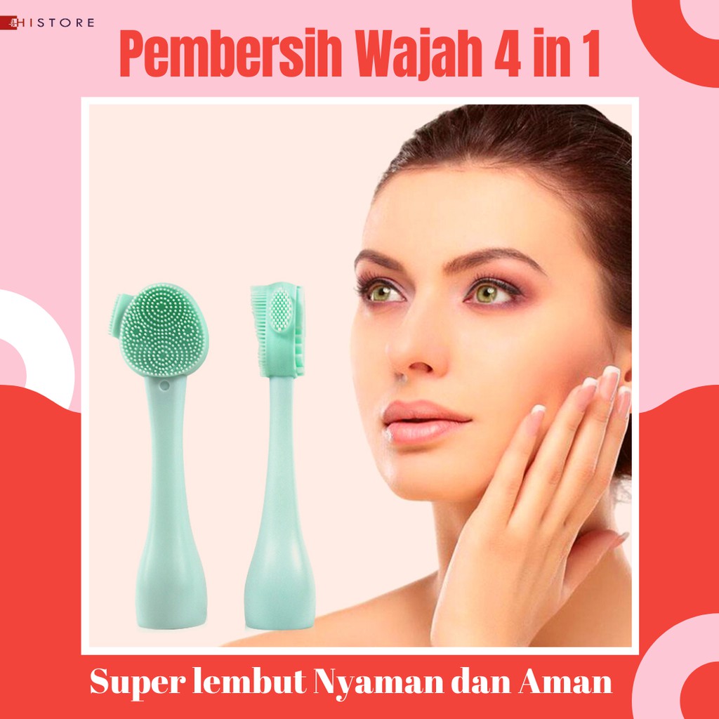 [HI] 4 IN 1 BEAUTY SILICONE FACIAL &amp; FACE CLEANSING MASK BRUSH PEMBERSIH WAJAH DAN MASKER SILIKON