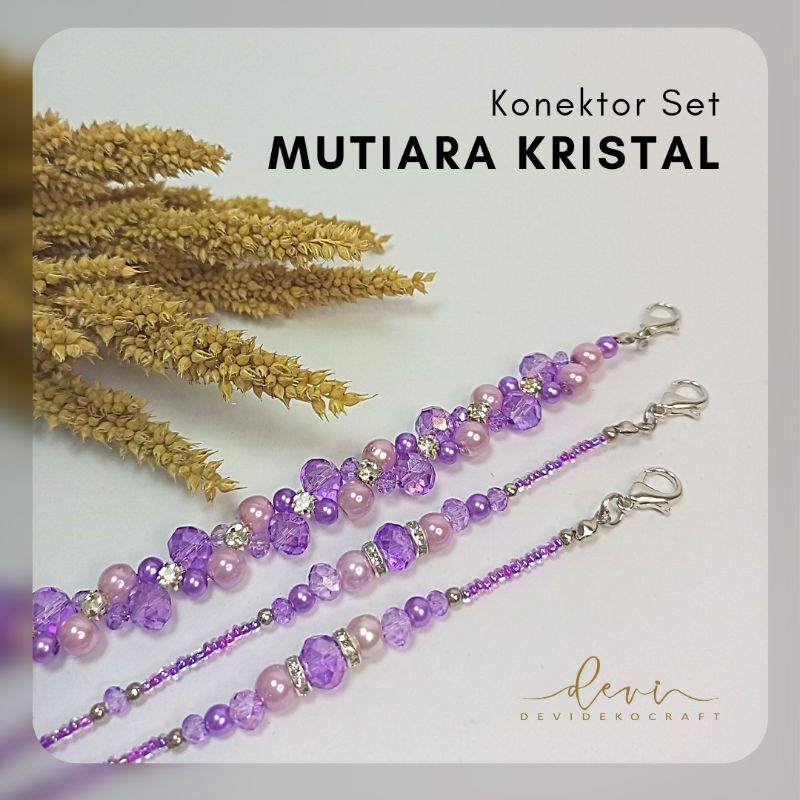 Konektor Dan Strap Masker Set, KRISTAL MUTIARA Devidekocraft