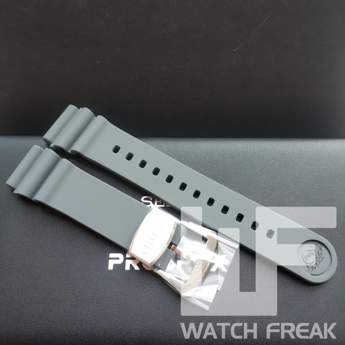 Original Rubber Strap Seiko Diver Grey Abu-abu 22mm