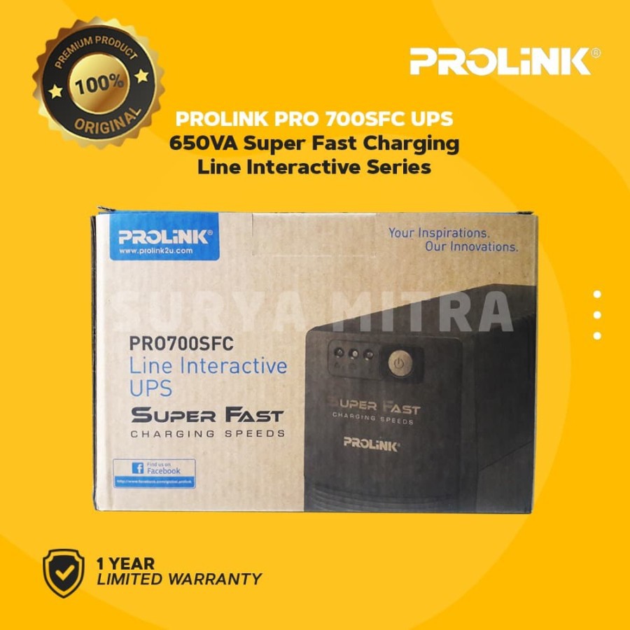 UPS Prolink Pro 700SFC 650V AVR